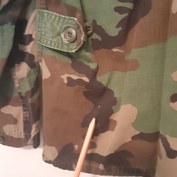 Vtg Military Combat Woodland Camo Jacket Size Small Regular 8415-01-184-1324 - Picture 10 of 12
